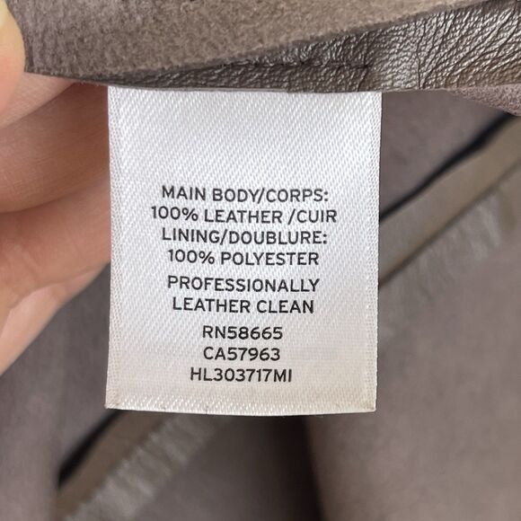 Trouve Womens Biker Chic Moto Rock Brown Soft Leather Jacket Convertibe - Medium - Picture 11 of 16